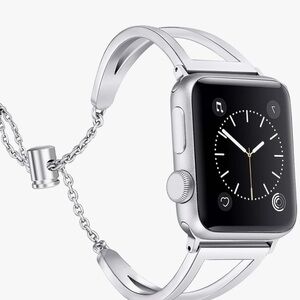 Silver Metal Shoe Stirrups with Chain